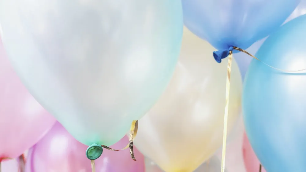 Colourful party balloons